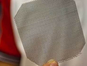 Mesh being tested for use on fog-harvesting devices by Shreerang Chhatre and colleagues at MIT.