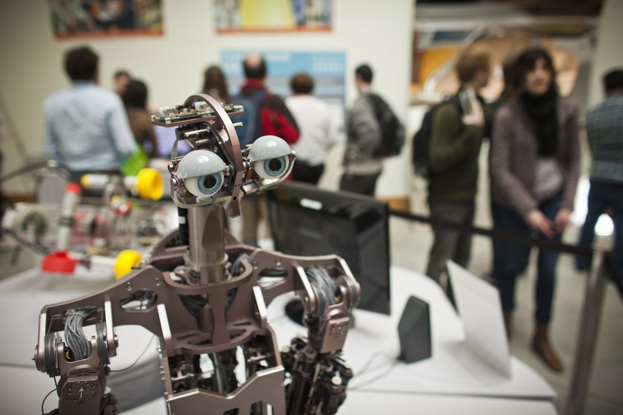Humans weren't the only beings interacting at the open house.
