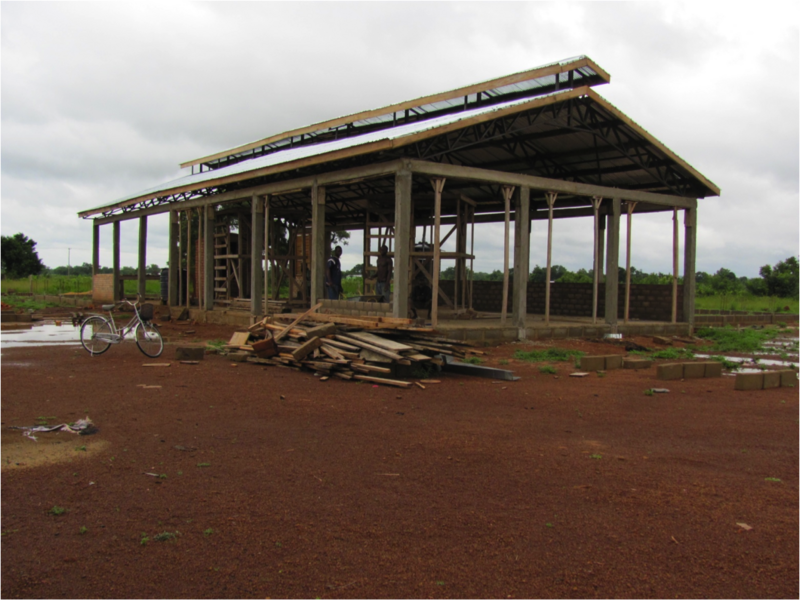 New factory for producing water filters, shown under construction last year, was completed this March.