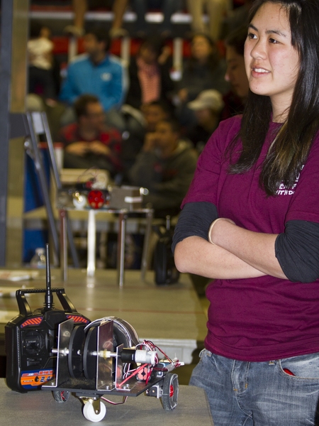 Junior Laura Matloff watches the competition