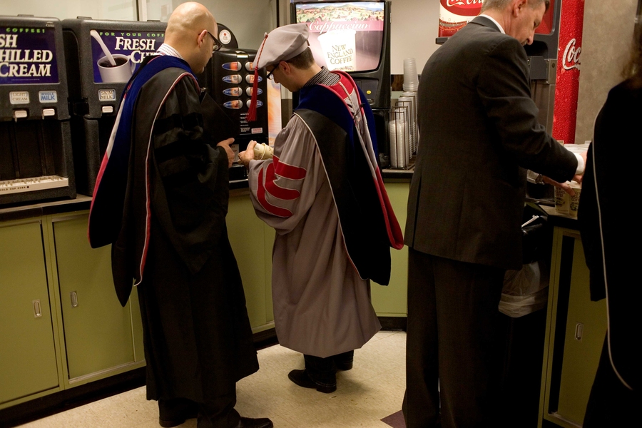 Coffee! A necessity of college life, it's needed at Commencement too.