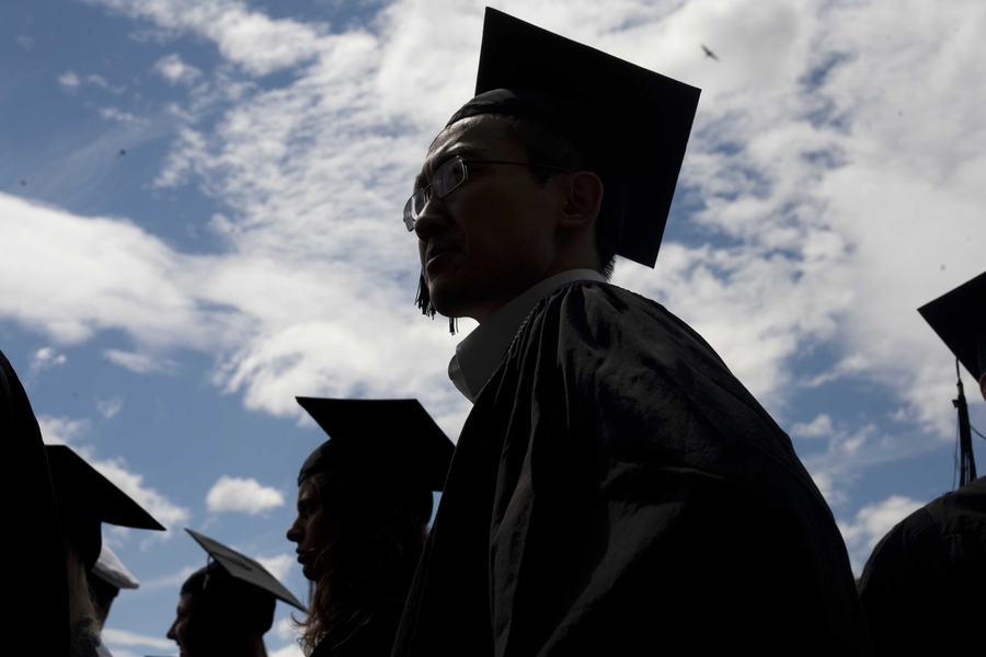 The weather cooperated for the graduates this year, with only slightly cloudy skies.