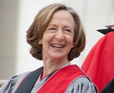 MIT President Susan Hockfield on stage during Friday's Commencement ceremony. 