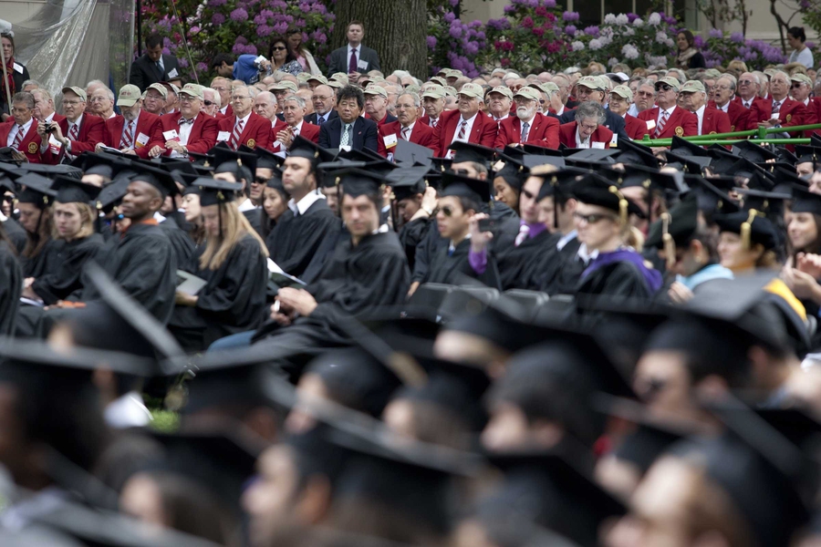 The Red Coats are coming! Many members of the Class of 1961 attended Commencement and earned their Red Coats (for 50th reunions).