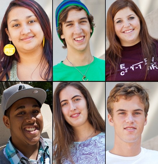 Clockwise from top left, six members of MIT's Class of 2015: Tachmajal Corrales-Sanchez of Costa Rica; Spencer Wilson of Moultrie, Ga.; Hollie O'Brien of Ord, Neb.; Nicolai Forsman Ludvigsen of Norway; Tessa Green of Westport, Conn.; and Kevin Baptista of Boston, Mass.