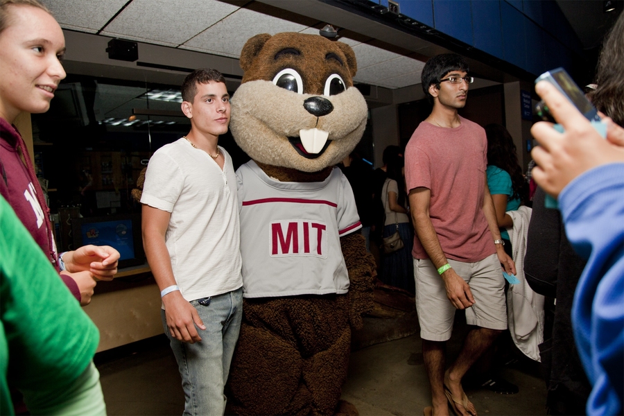 There may be no better way to feel a part of the MIT community than to get your photograph taken with Tim the Beaver.