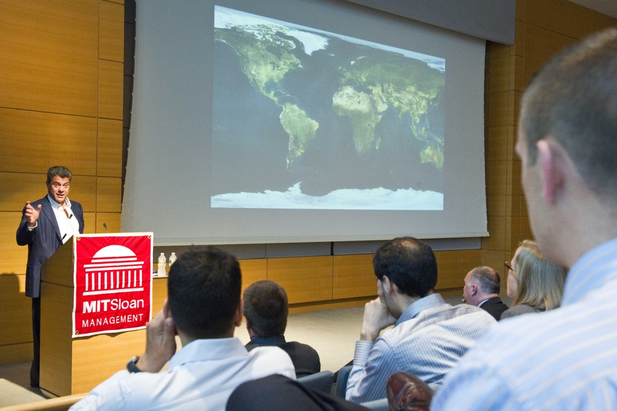 Roger Agnelli, former CEO of the mining company Vale, speaks Wednesday during a Dean's Innovative Leader Series talk.