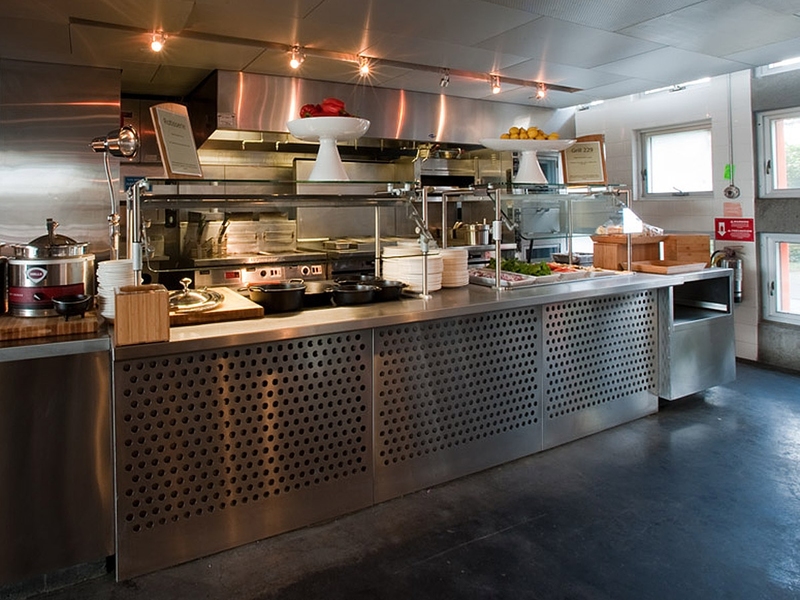 Renovations to the dining halls, such as this facility in Simmons, were made over the summer to support all-you-care-to-eat dining and new specialty stations for each house. 