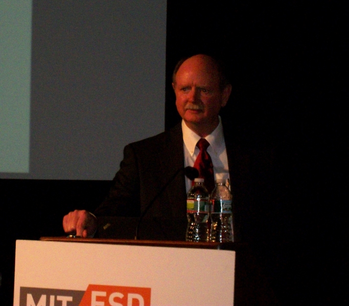 Olin College President Richard K. Miller presents the 2011 Brunel Lecture for Complex Systems in Bartos Theater on Nov. 1.
