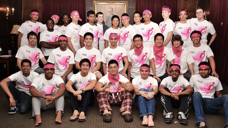 Phi Beta Epsilon brothers rally together to help create the largest college team for Susan G. Komen for the Cure: Boston. Their 70-member team, 'MIT and Friends,' raised $2,791 — more money than any other local college-based team.