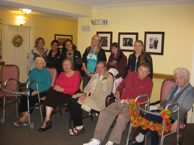 Sisters of Sigma Kappa visited residents at Compass by the Bay — a local Alzheimer's care home. The group played games, had a snack and overall they had a lot of fun.
