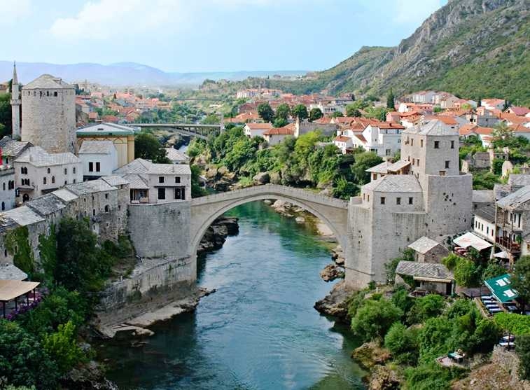 The Old Bridge in Mostar, Bosnia-Herzegovina.