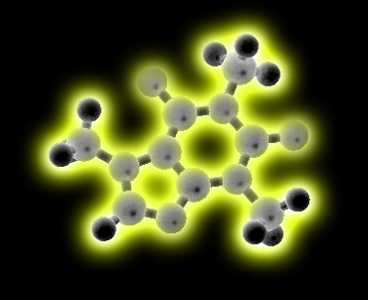 stick-and-ball model of a molecule