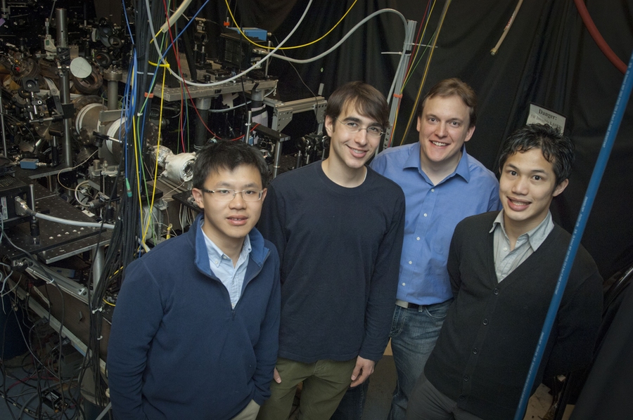 From left, Lawrence W. Cheuk, Ariel T. Sommer, Martin W. Zwierlein and Mark J.-H. Ku