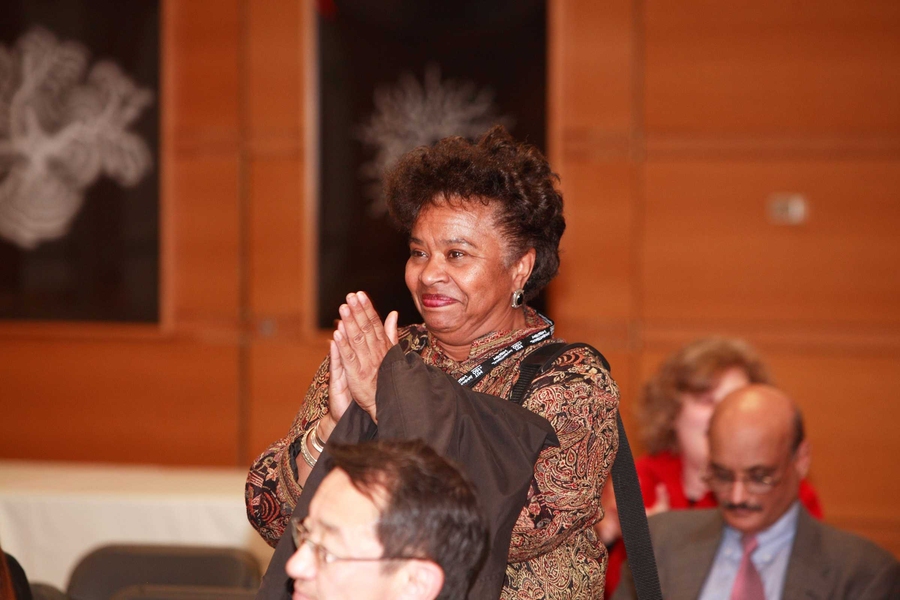 Alyce Johnson, manager of staff diversity and inclusion at MIT, was among many staff members who attended the summit.