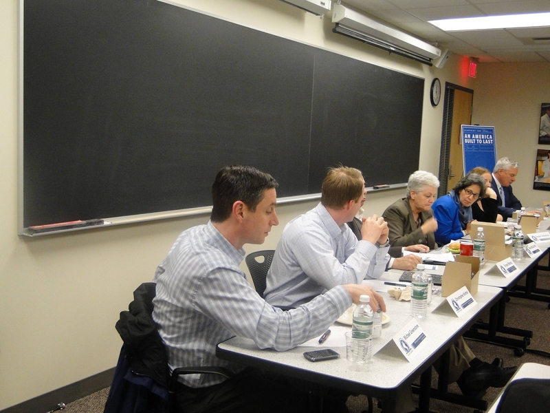 Roundtable participants (left to right): Michael Greenstone, Christopher Knittel, Ernest Moniz, Susan Solomon, Noelle Selin and Richard Schmalensee. 