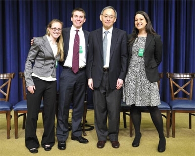 Secretary Chu with students from MIT at the Better Buildings Case Competition finale, held in Washington D.C.