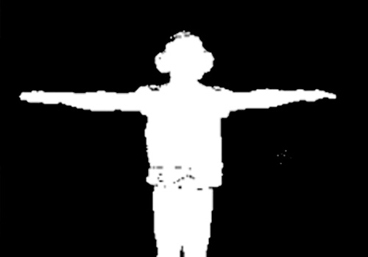 person with arms outstretched to each side