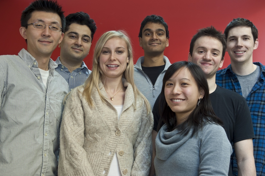 Graduate students John Sun, Mohammad Araghchini, Jenna Wiens, Ramesh Sridharan, Audrey Fan, Michael Georgas and James Cowling serve as REFS for the Department of Electrical Engineering (EECS) and Computer Science. REFS help their peers make informed decisions in EECS and 10 other departments across campus.
