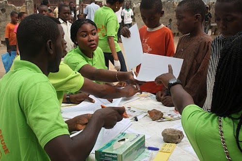 Students from the University of Lagos and University of Benin were on hand to assist with the recycling demo days.