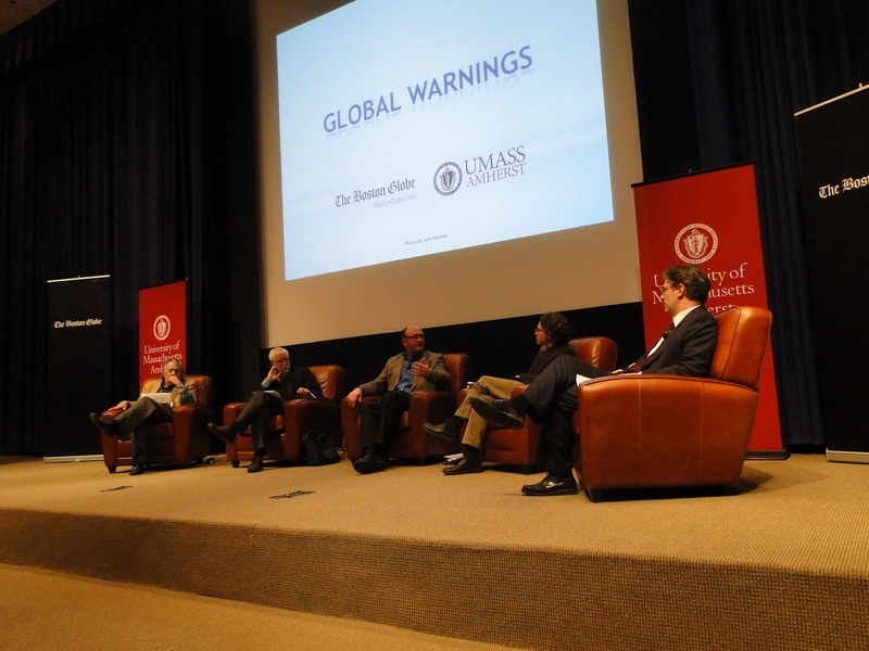 <i>The Boston Globe</i> and UMass-Amherst host 'Global Warning,' a panel on climate change at the Boston Public Library on April 13. 