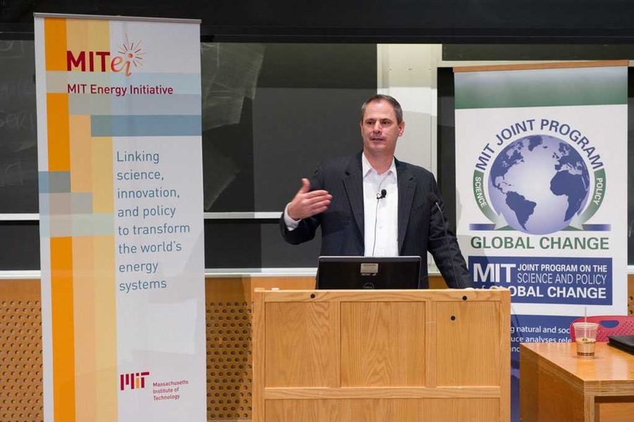 Toyota's Tom Stricker talks about the Open Fuel Standard. The event was hosted by the Joint Program on the Science and Policy of Global Change and MIT Energy Initiative. 