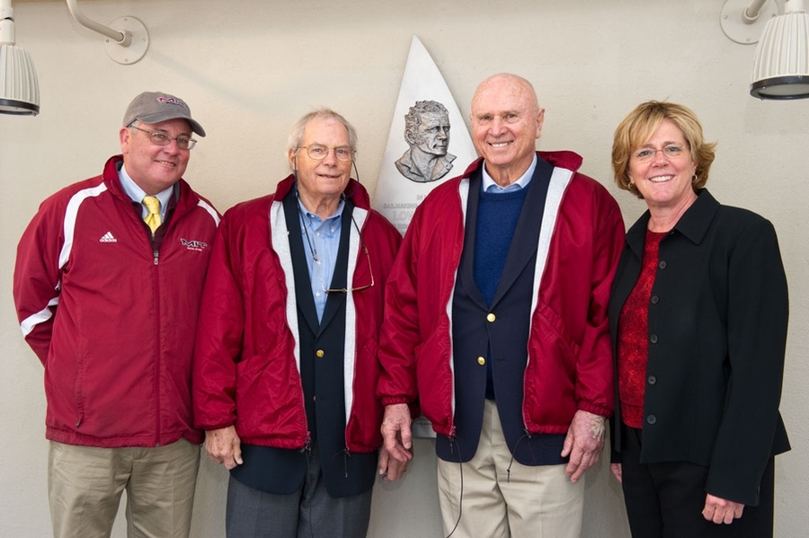 MIT Sailing Master Fran Charles, Terry Kohler, Lowell North, and Julie Soriero, DAPER Head. 