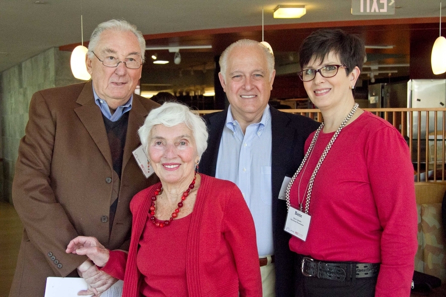 Past housemasters, Bora and Liba Mikic, join Next House's current housemasters, Costantino and Bette Colombo at the celebration.