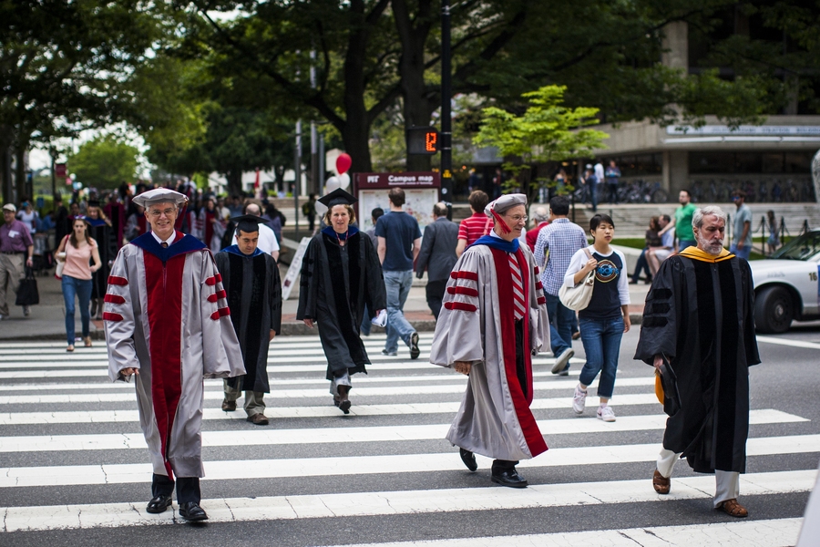 Family and friends, students and faculty all joined together after the ceremony.