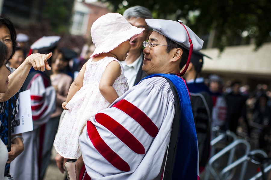 Family and friends, students and faculty all joined together after the ceremony.