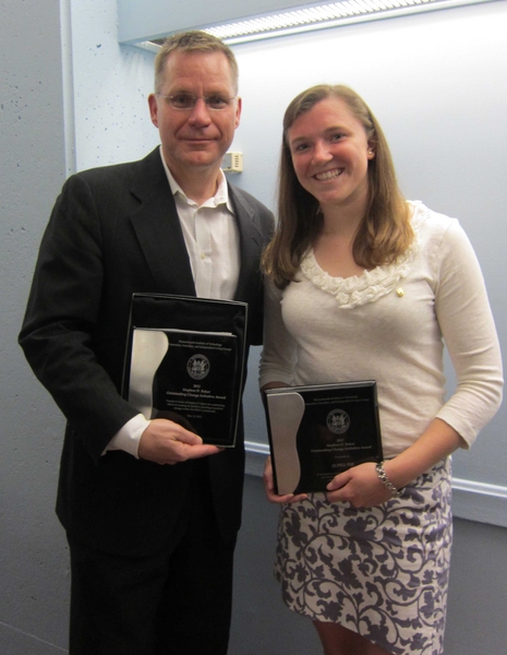 Steve Baker with Molly McShane from the Alpha Phi sorority at the 2012 FSILG awards.