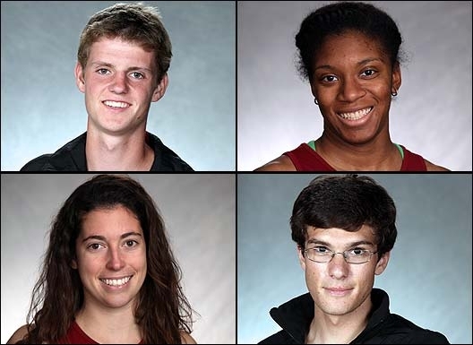 Clockwise from top left: Kyle Hannon, Portia Jones, Lauren Kuntz, and Stephen Serene.