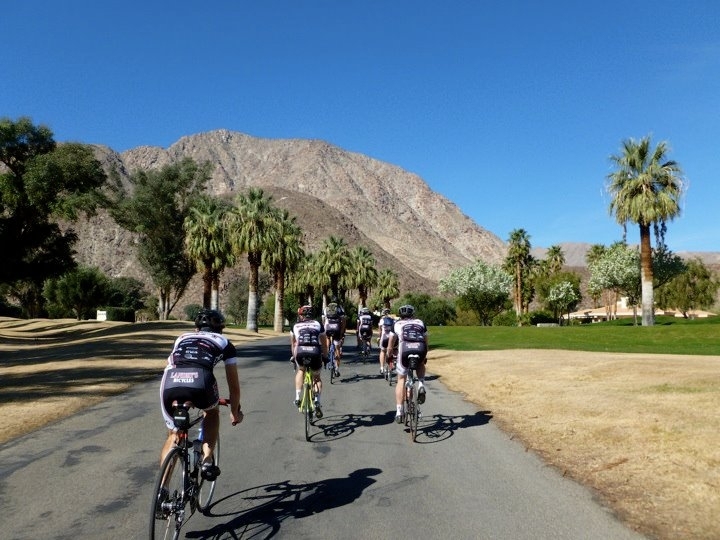 To be successful from season to season as well as from year to year, the team trains hard. At this year's training camp in Borrego Springs, Calif., 16 team members did about 30 hours of riding over eight days covering 500 miles — including the nearby Montezuma Climb, a route that rises 3,600 feet over 10 miles.