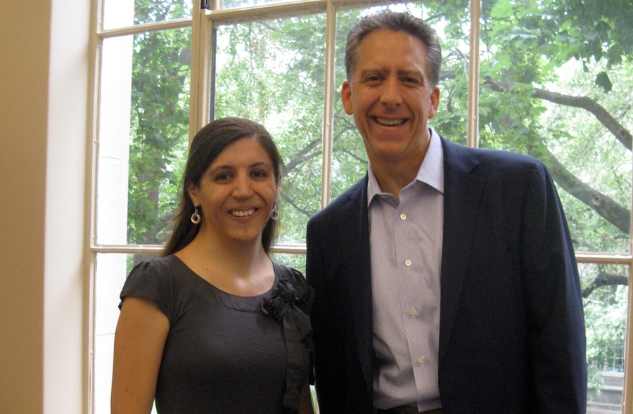 Chelsea Humbyrd and School of Engineering Dean Ian Waitz