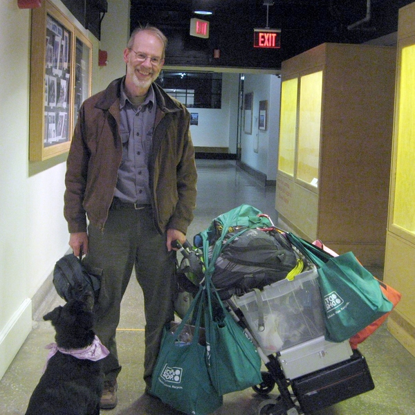 Before Edgerton Instructor Ed Moriarty, pictured here with his dog (and Edgerton mascot) Rookie, heads to the John D. O'Bryant School of Mathematics and Science, he packs up his soldering irons, cutting tools, PVC pipes and electronic equipment. Since 2003, Moriarty has engaged with the O'Bryant School, helping to develop and sustain the school's 'Engineering Pathways' curricul...