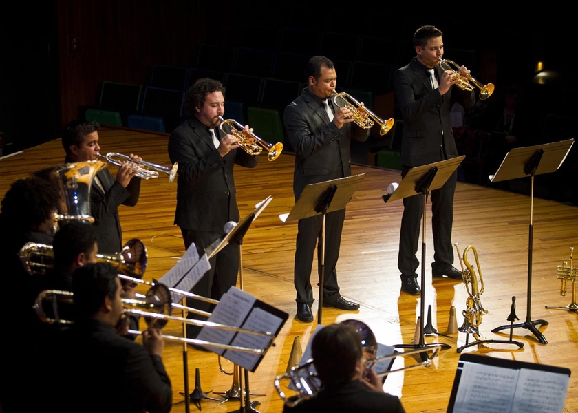 On Thursday evening, the Council for the Arts at MIT sponsored an Inauguration Celebration Concert with Venezuela's Caracas Brass, an ensemble of horns and percussion — from the larger Simón Bolívar Orchestra — that has previously toured internationally to great acclaim.
