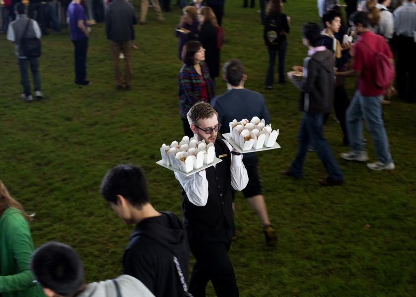 A global barbecue at the end of the day brought students, faculty, staff, alumni and friends together again on Killian Court.
