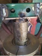 Prototype of Moringa oil press being developed by Scale-Ups Phase I fellow, Kwami Williams '12, in collaboration with partners in Ghana.
