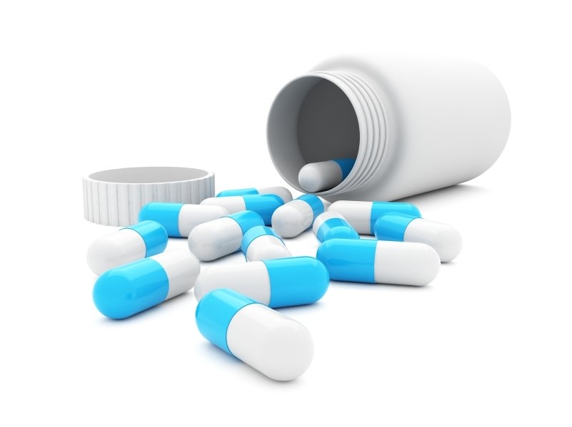 bottle of spilled pills