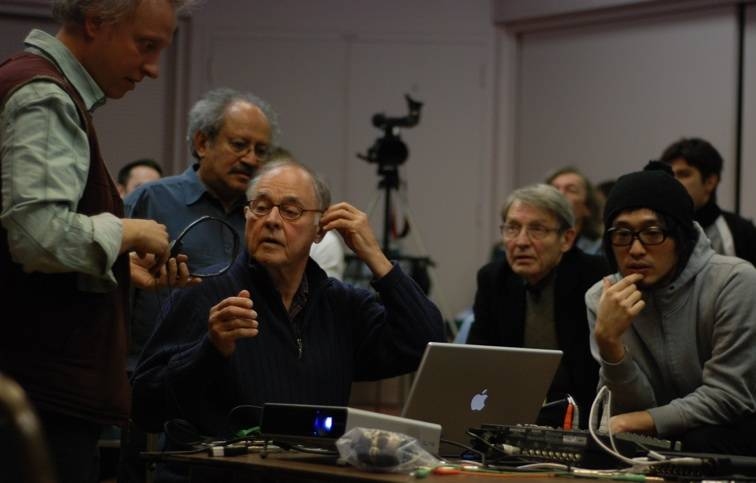 Chowning performing at UC-Santa Barbara's Center for Research in Electronic Art Technology (CREATE).