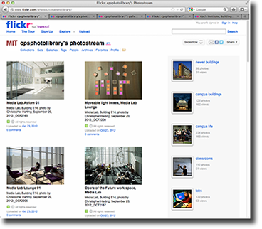 A screenshot from the CPS Flickr account homepage. <a href="http://web.mit.edu/cps/photos.html" target="_blank">Read the CPS photo guidelines</a>.