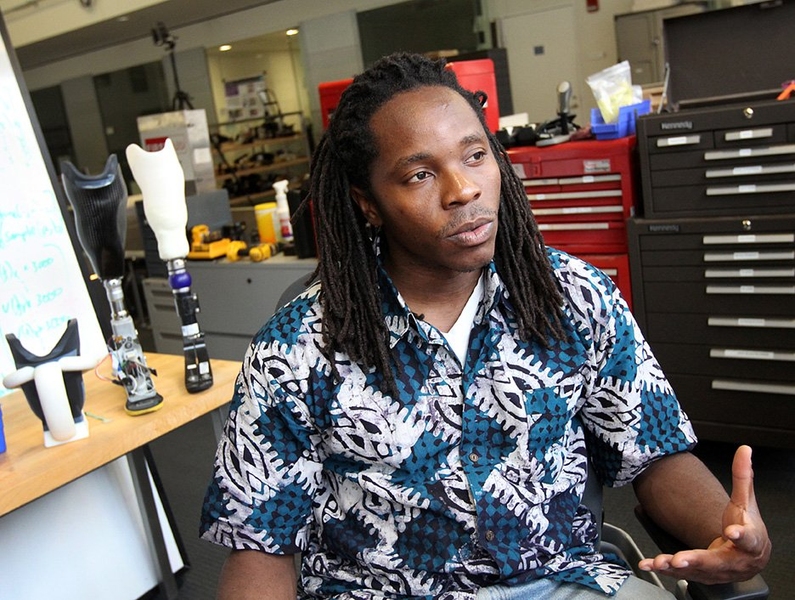 David Moinina Sengeh is working to improve prosthetic limbs.