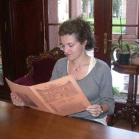 Ekmekcioglu, studying primary source materials in the Armenian Patriarchate Library, Istanbul