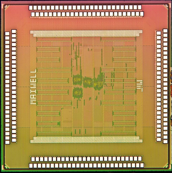 Die photo of the processor chip.