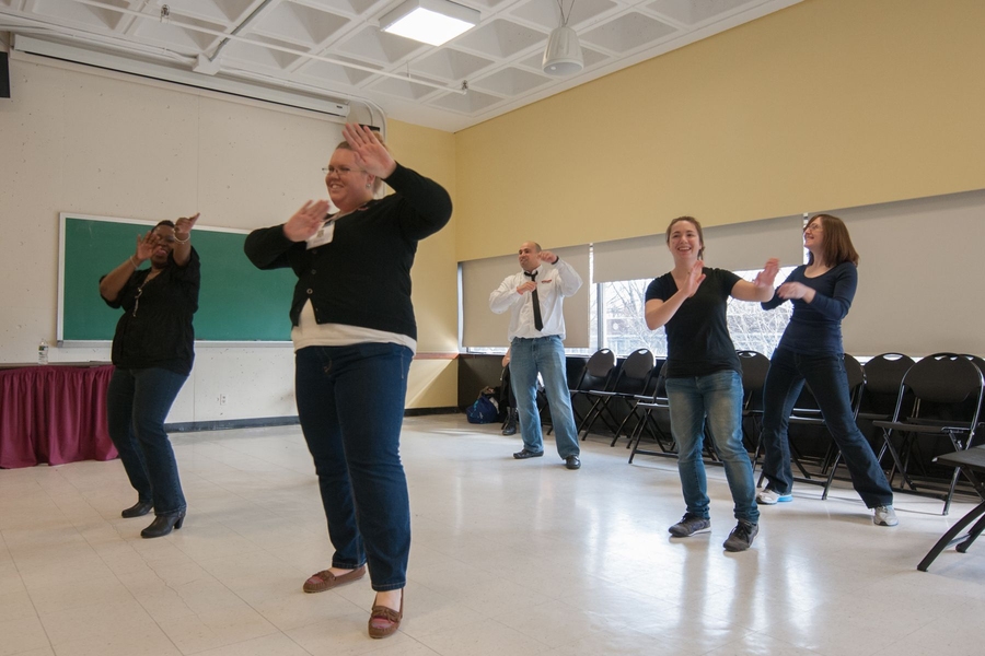 The Residential Life Area Directors (ADs) taught students some important moves to break out the next time they’re on the dance floor at a wedding.