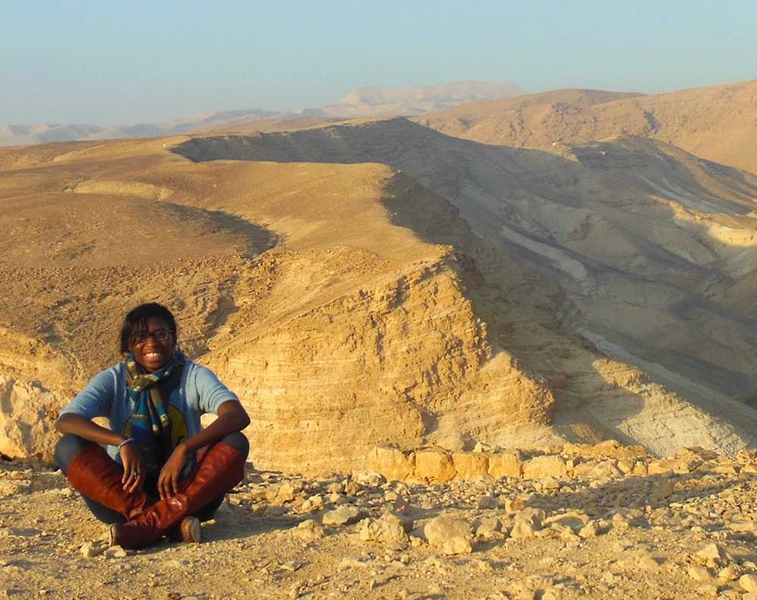 Joy Ekuta and fellow MISTI-GTL participants took a sunrise climb to the top of Masada to learn more about the history of Israel.