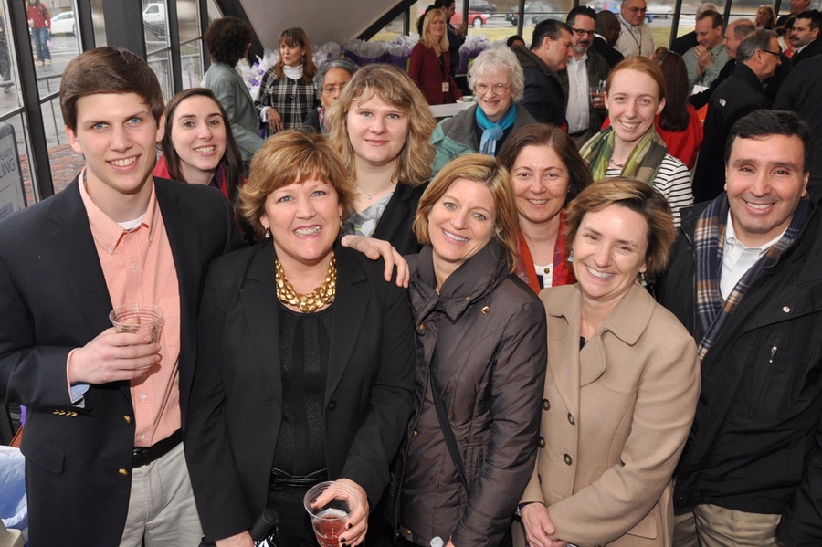 Advancing Inclusion and Global Perspectives award recipient Angela Odoardi Mickunas (second from left) poses with family and friends at the 2013 Excellence Awards reception.