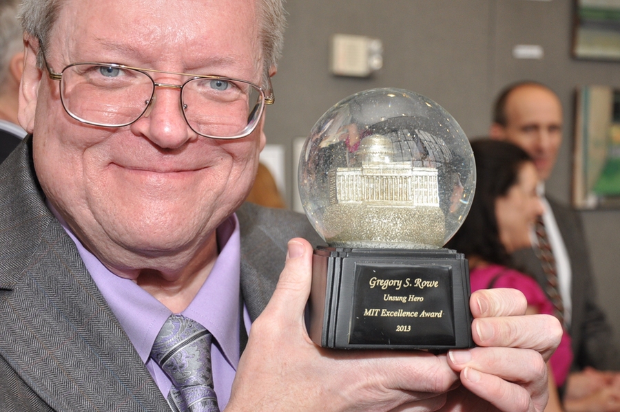 Unsung Hero award recipient Gregory Rowe at the 2013 Excellence Awards reception.