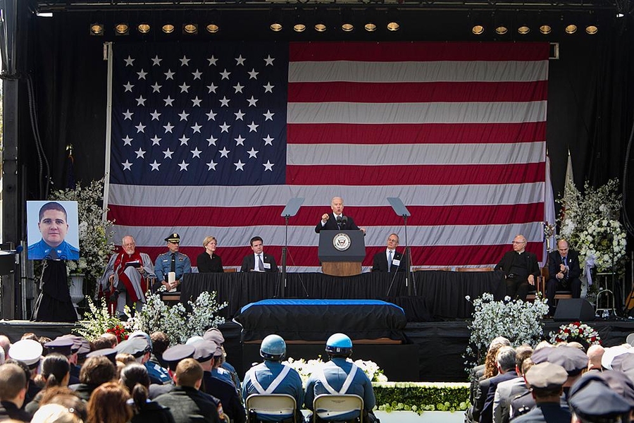 Vice President Joe Biden addressed the crowd.