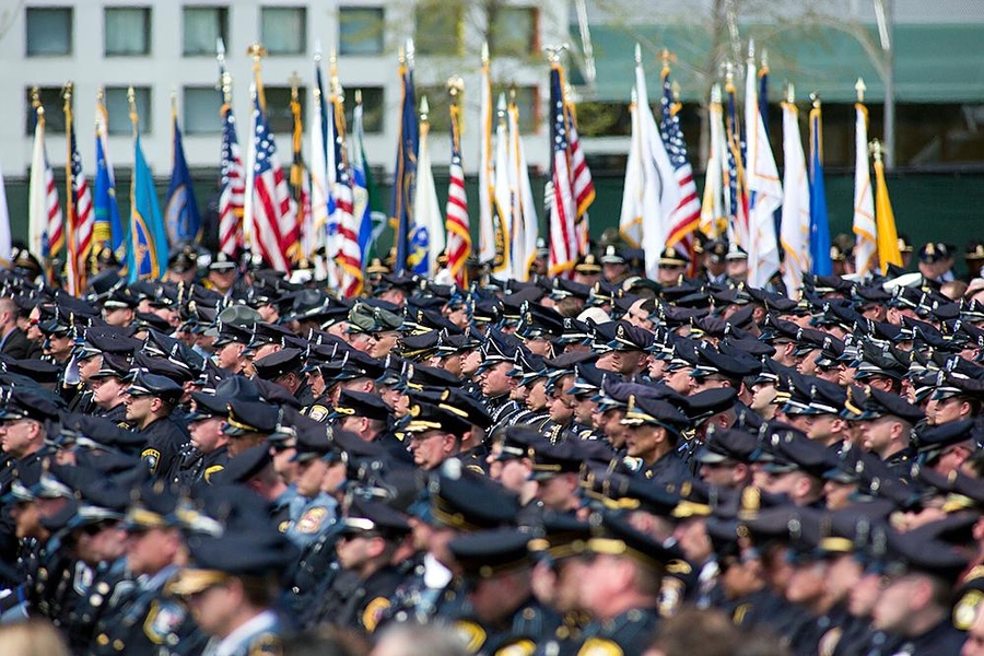 The memorial was open to all law enforcement personnel and to members of the MIT community.